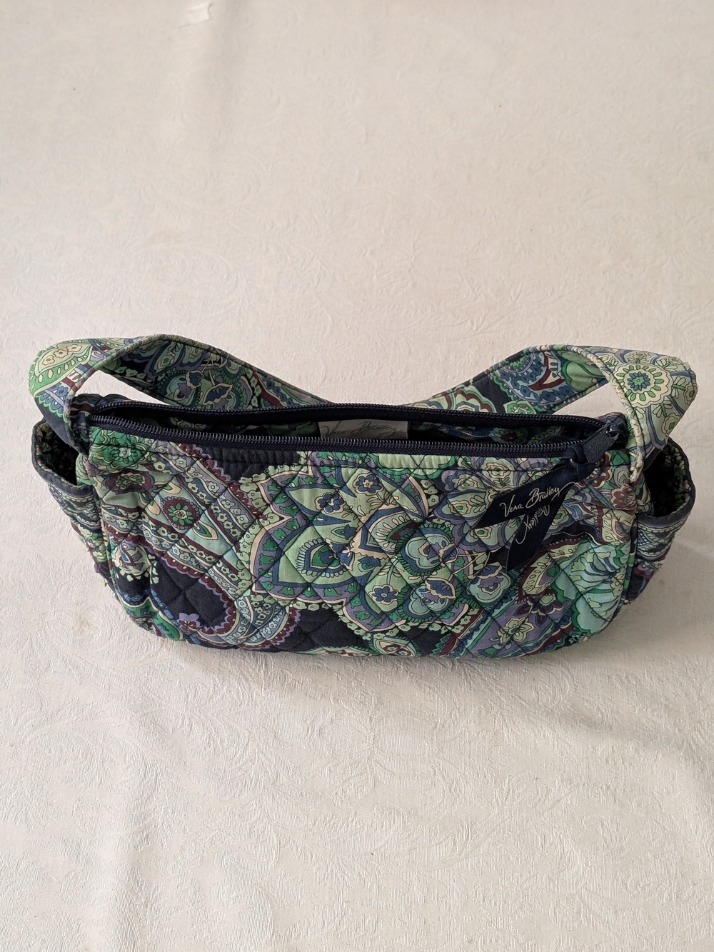 Vera Bradley Quilted Crossbody in Green Paisley Mix